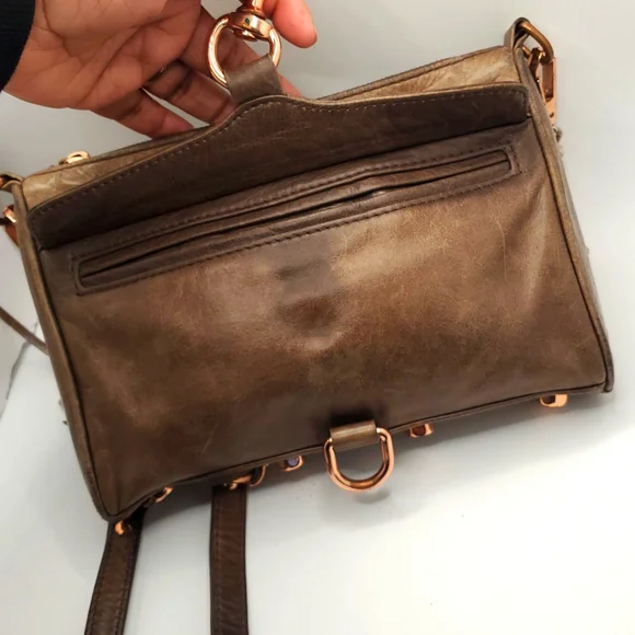 Rebecca Minkoff Leather Clasp Zip Chain Crossbody Bag - Picture 4 of 11